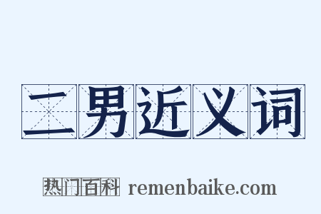 二男近义词是什么意思的图片